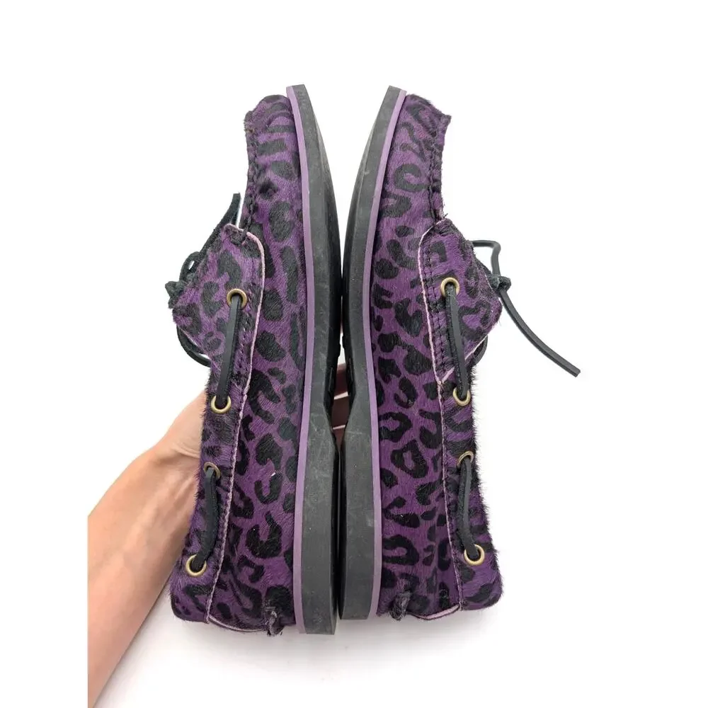 Timberland x Wacko Maria Boat Shoes Men's Purple/Leopard Size US9 EU43